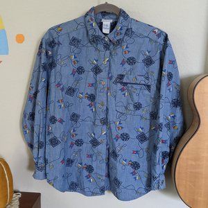 Unique Button Down Nautical Sailing Flag Shirt